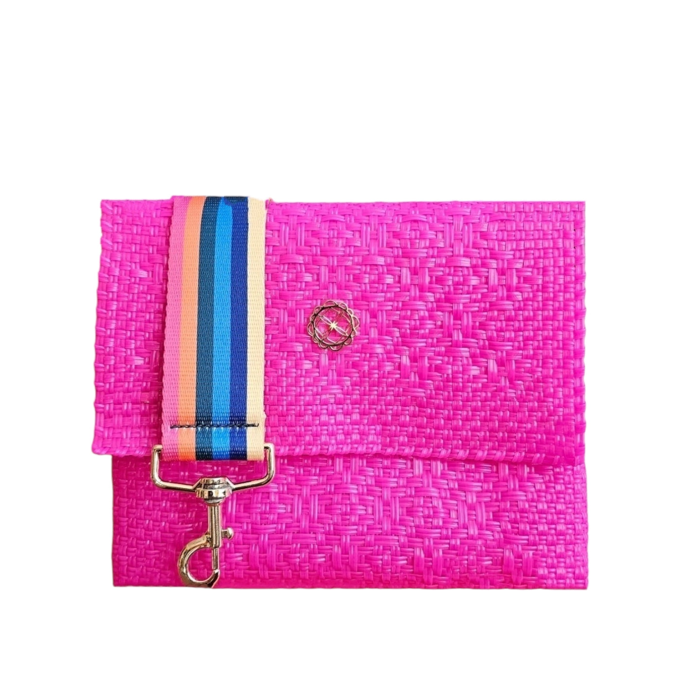 Crossbody Pink Long Metal Strap – Lola's Bag