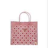 SMALL RED AZTEC TOTE BAG