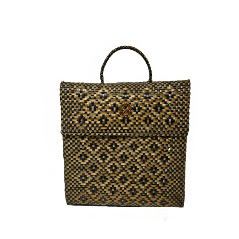 Backpack Black Gold Aztec