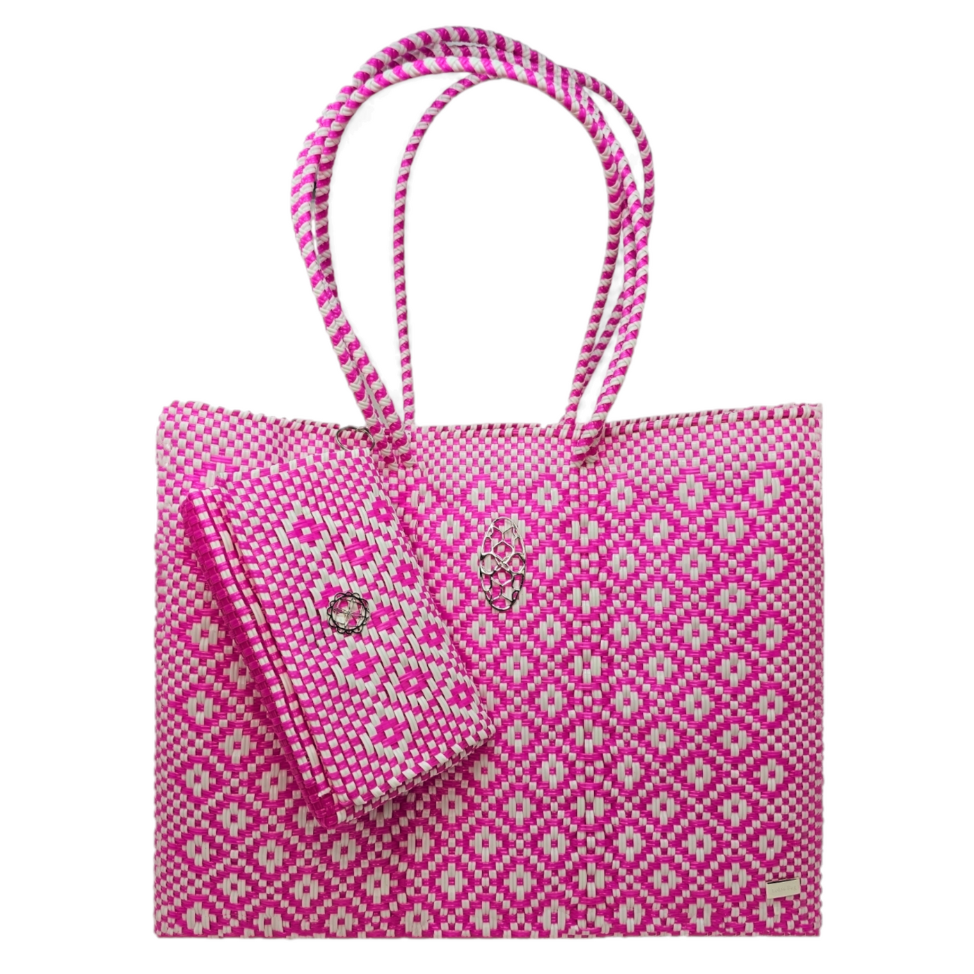 TRAVEL PINK AZTEC TOTE BAG WITH CLUTCH – Lola's Bag