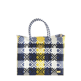 SMALL YELLOW BLUE TOTE BAG
