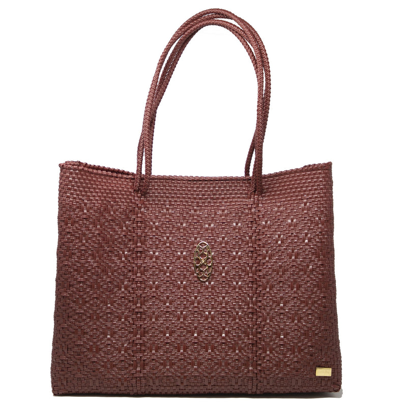 TRAVEL BURGUNDY TOTE WITH CLUTCH