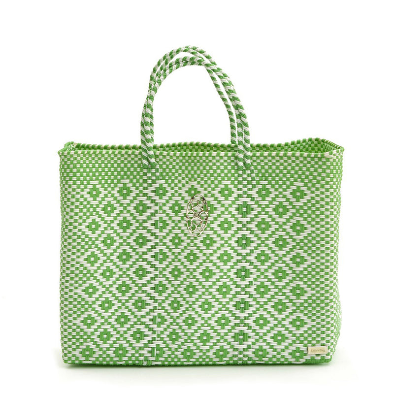 TRAVEL GREEN AZTEC TOTE WITH CLUTCH
