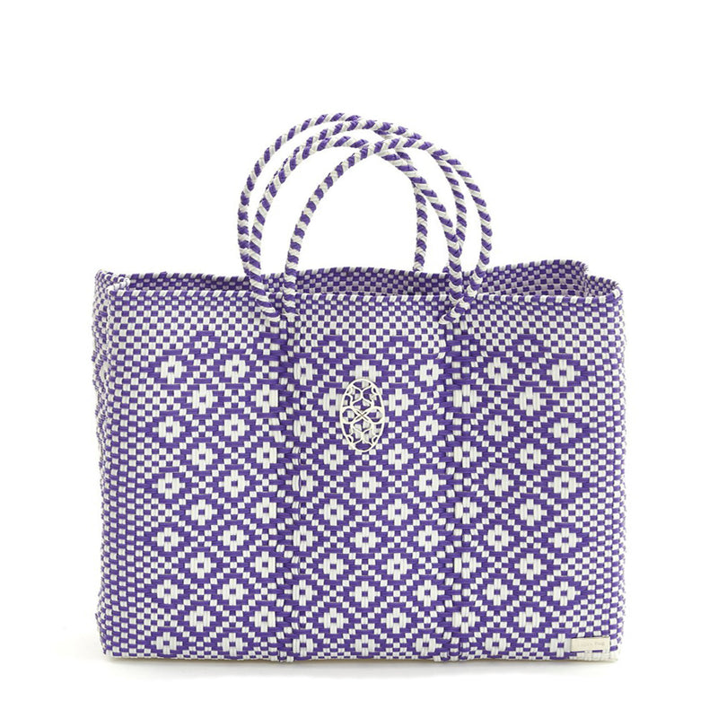 TRAVEL PURPLE AZTEC TOTE WITH CLUTCH