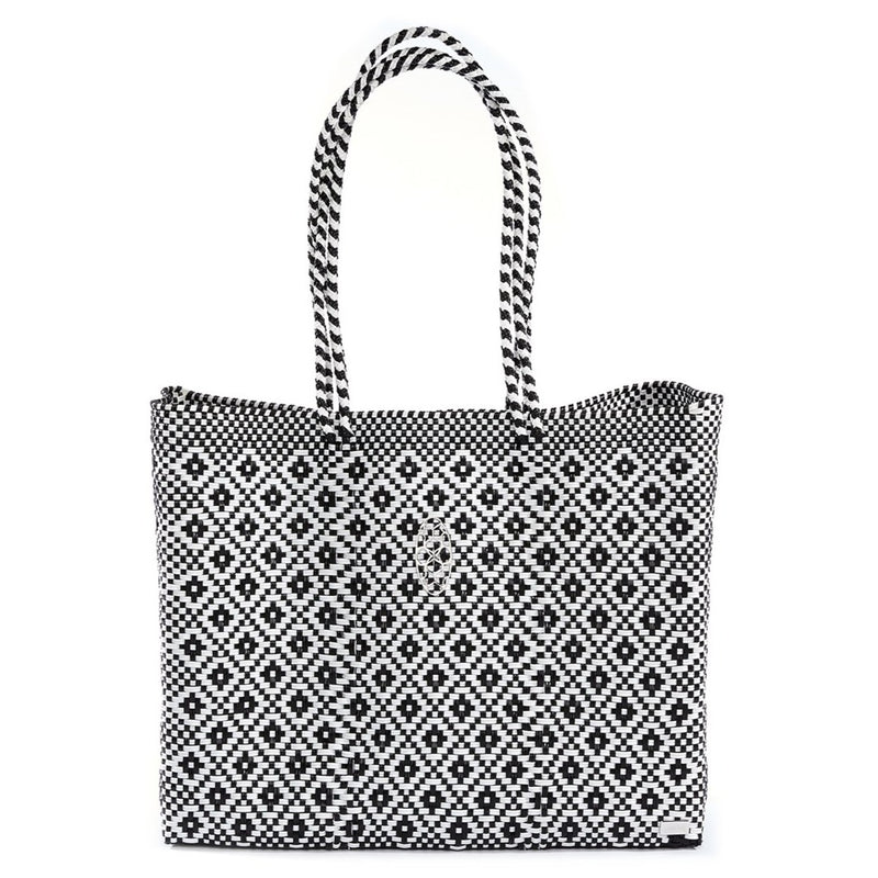 TRAVEL BLACK AZTEC TOTE BAG WITH CLUTCH