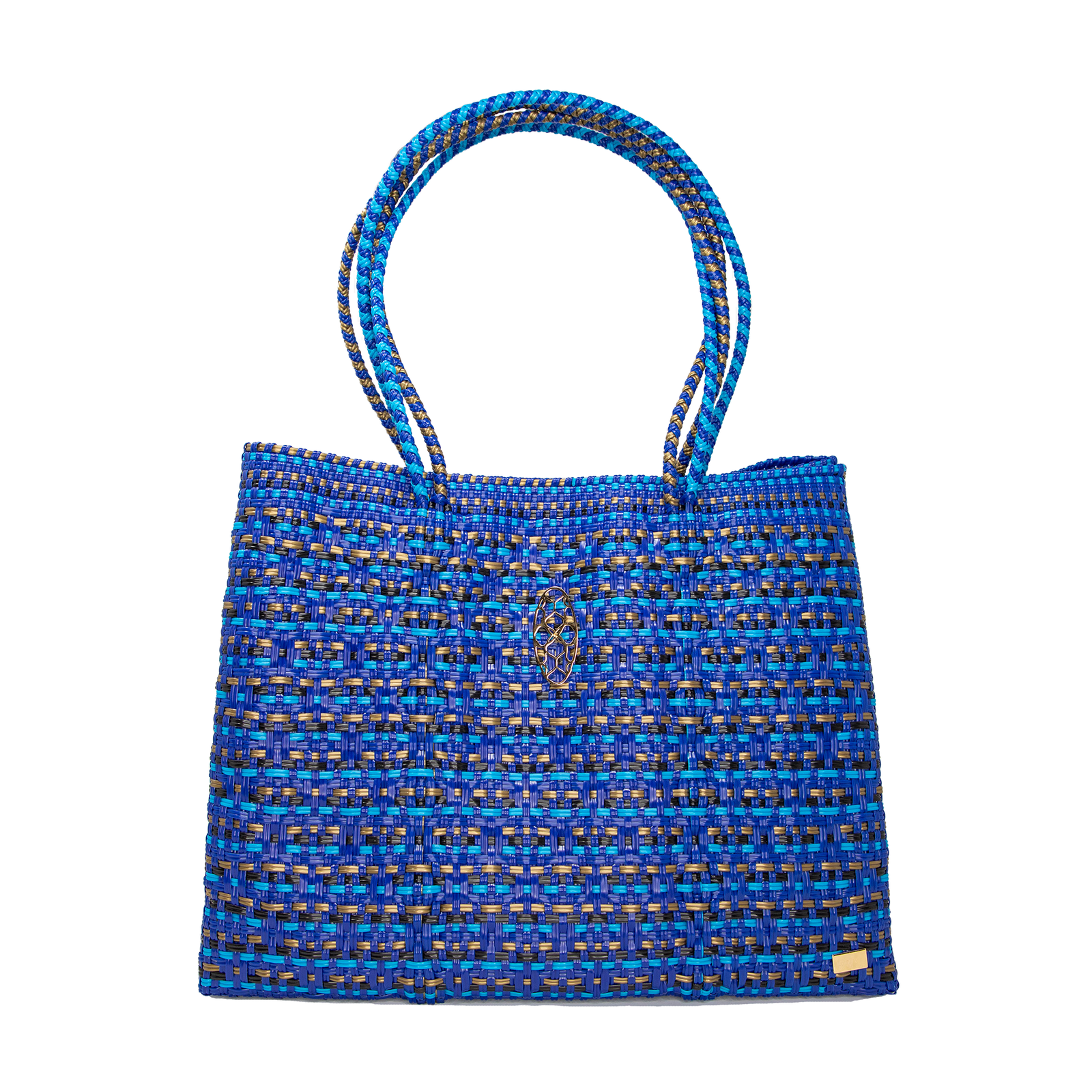 TRAVEL BLUE PATTERNED TOTE WITH CLUTCH – Lola's Bag