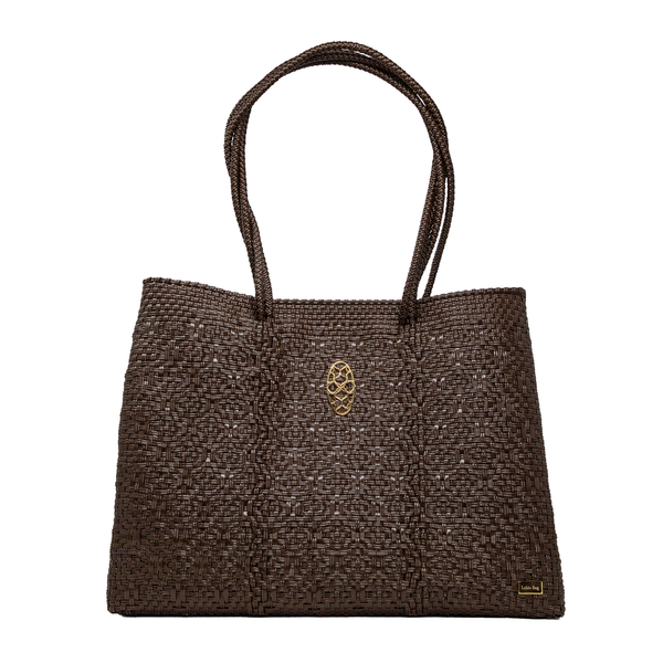 TRAVEL BROWN TOTE WITH CLUTCH