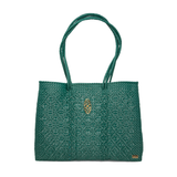 Travel Emerald Green Tote with Clutch
