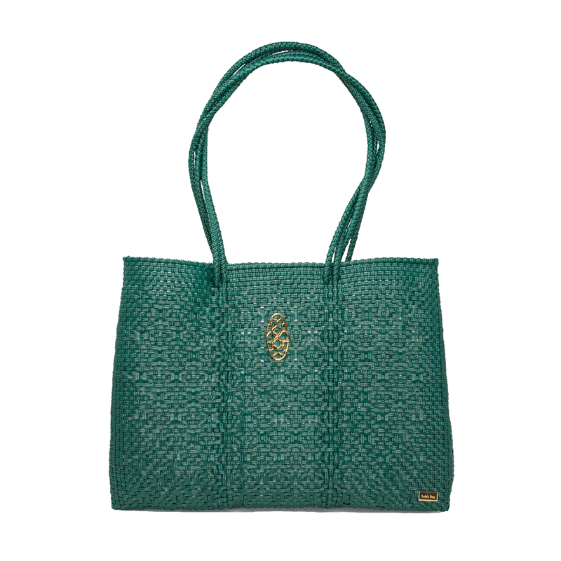 Travel Emerald Green Tote with Clutch