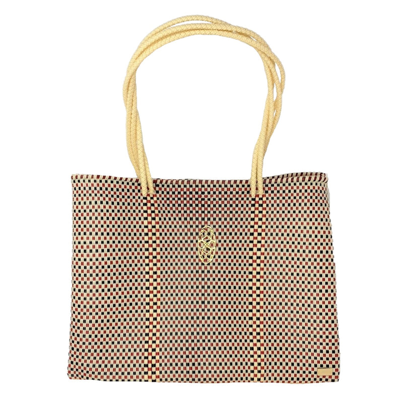 TRAVEL CHECKERED TOTE WITH CLUTCH