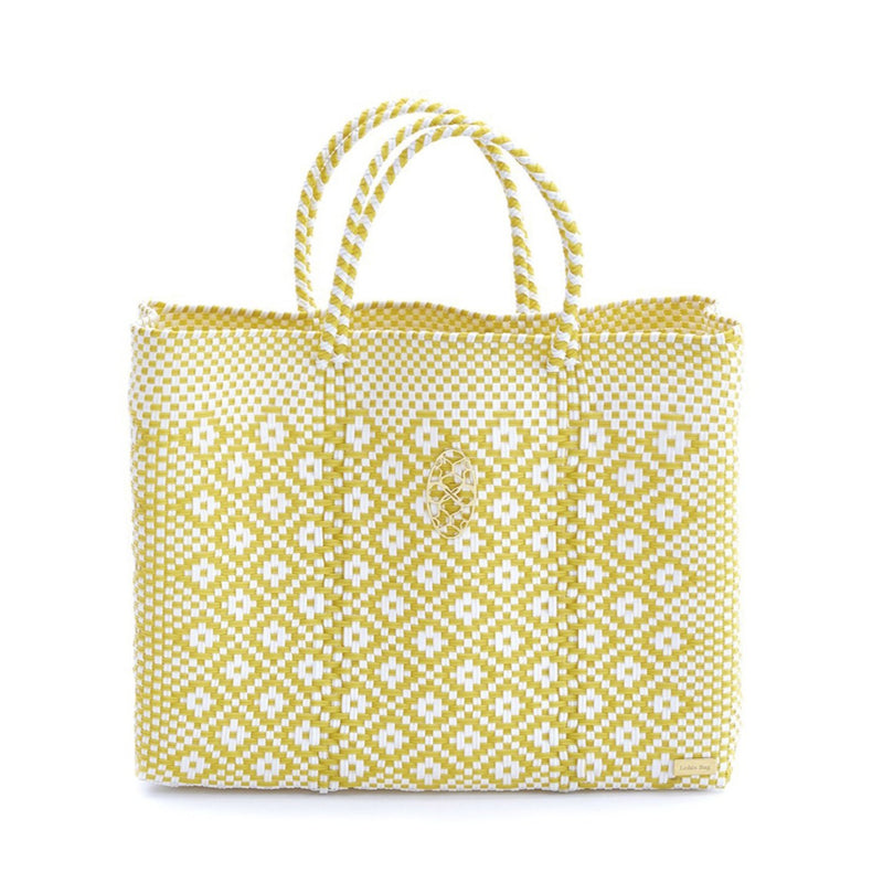 TRAVEL YELLOW AZTEC TOTE BAG WITH CLUTCH