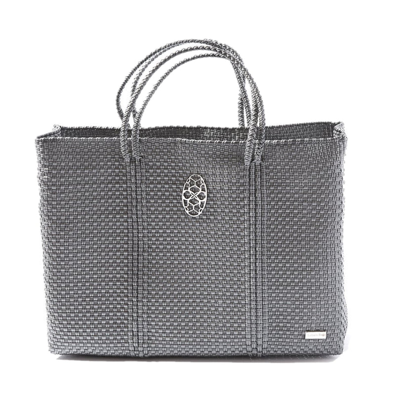 TRAVEL SILVER TOTE WITH CLUTCH